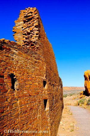 The ruins of Hungo Pavi at Chaco Canyon National Monument.
