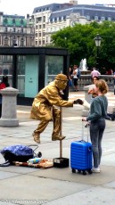 Another odd character in Trafalgar Square.