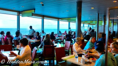 Seating at the Oceanview Cafe