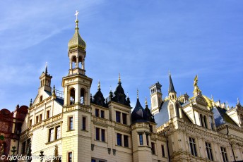 Roof line of Schwerin Palace.