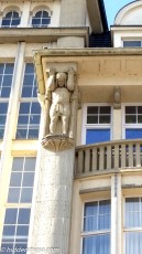 Statue on Building in Schwerin.