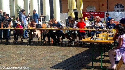 Chess Game in Town Square Schwerin