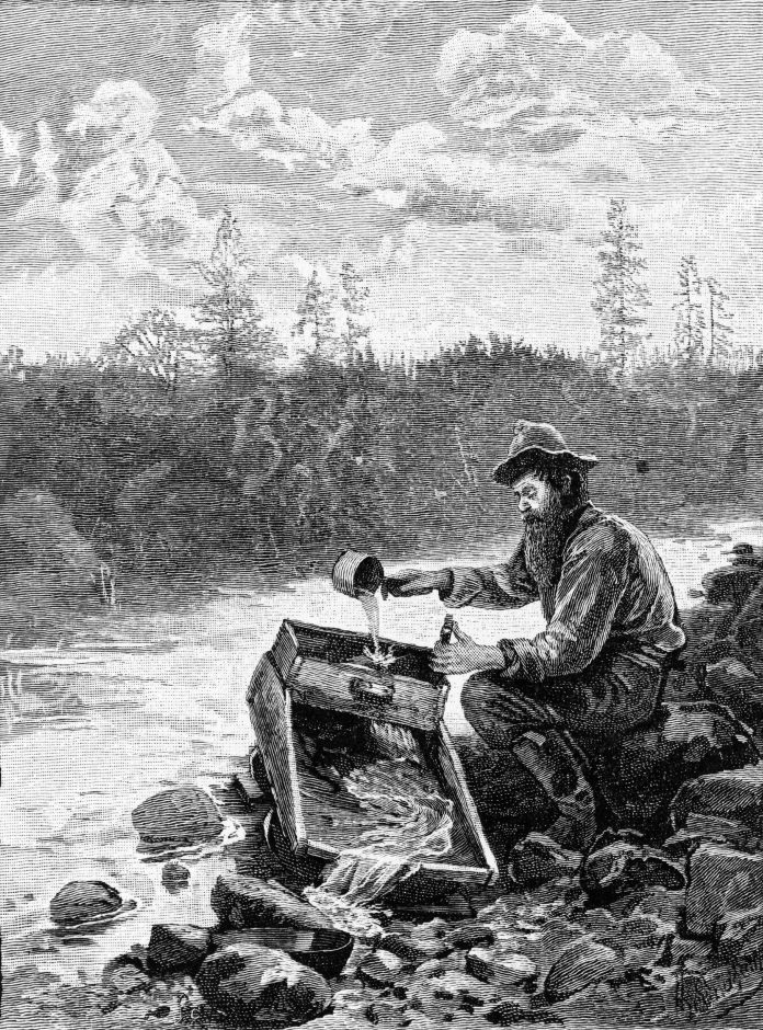 The Cradle Sluice Box, Henry Sandham