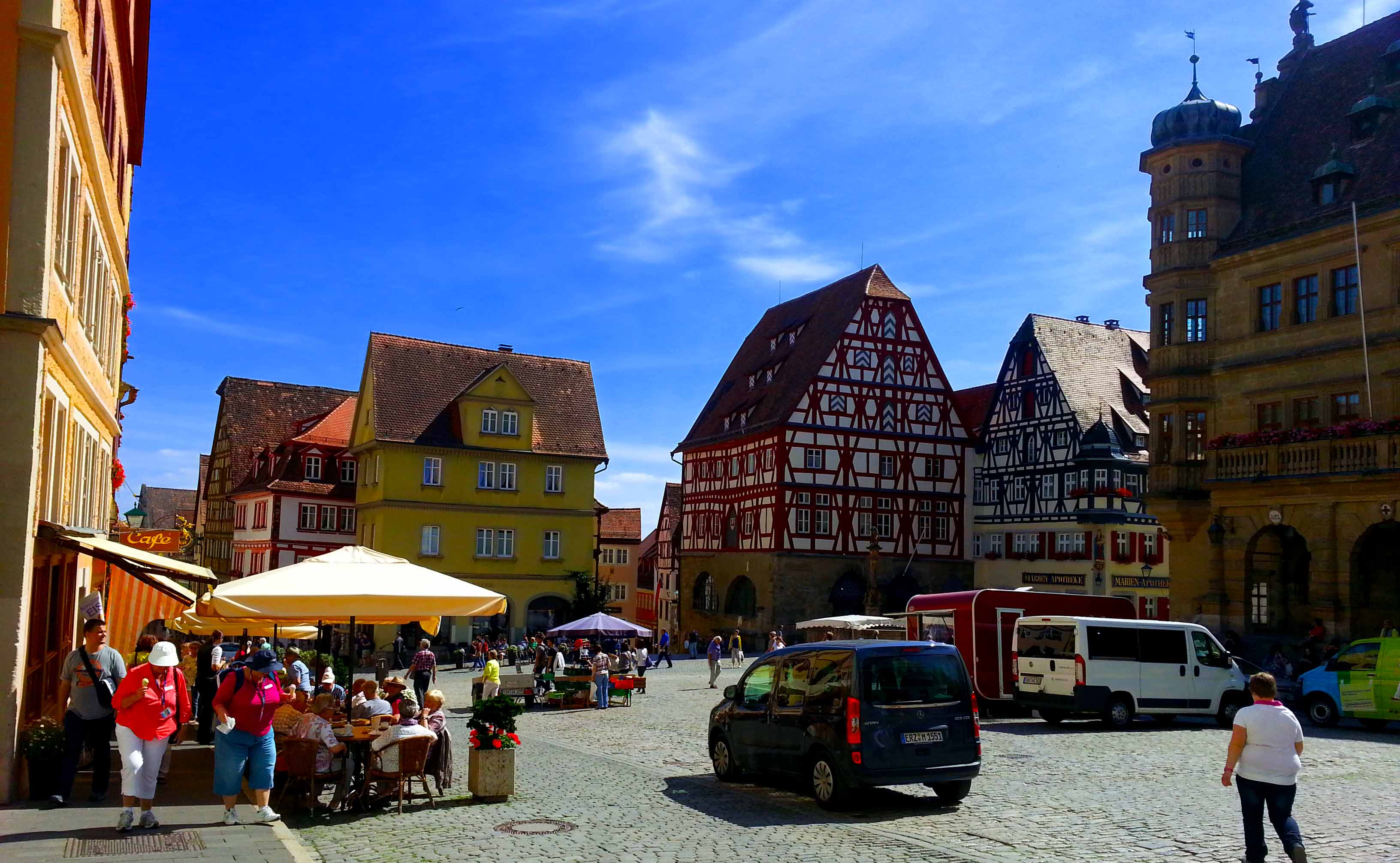 Town square in old town, Rotherburg