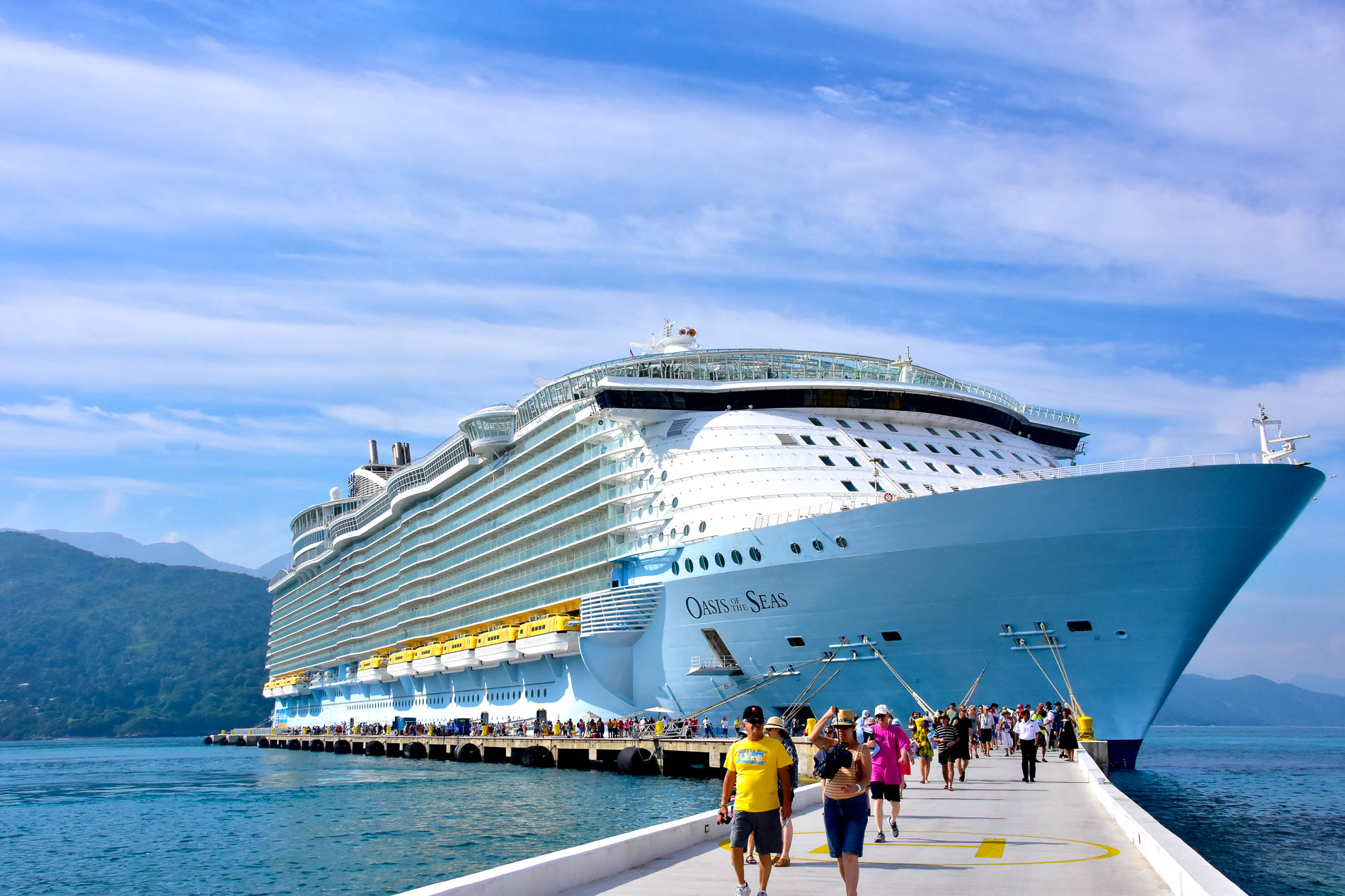 Oasis of the Seas at the Pier at Labadee